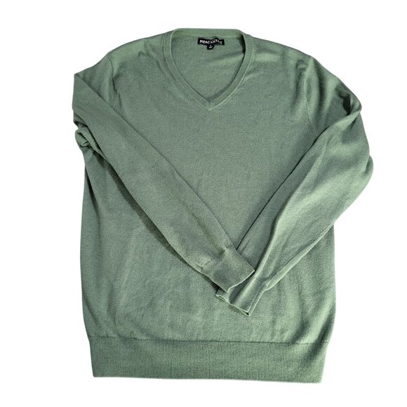 J. Crew Mercantile Other - J. Crew Mercantile Men's V Neck LG Merino Wool Blend Sweater Sage Green